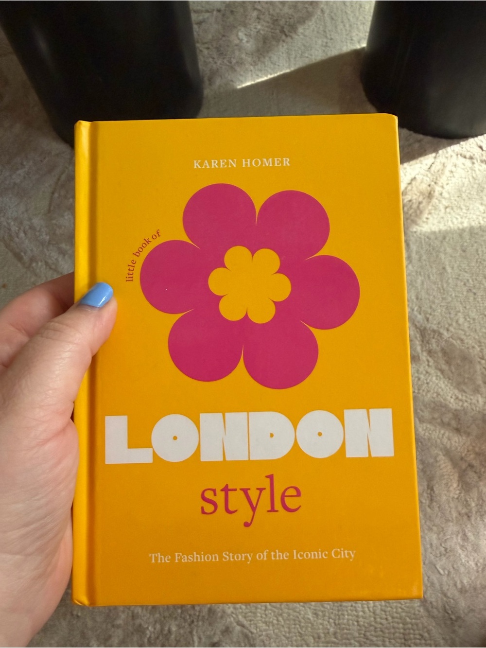 London Style Hardcover Book - Yellow & Pink Floral Cover